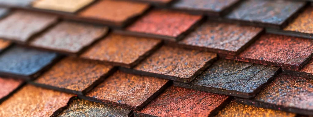 colored asphalt shingles in need of repair