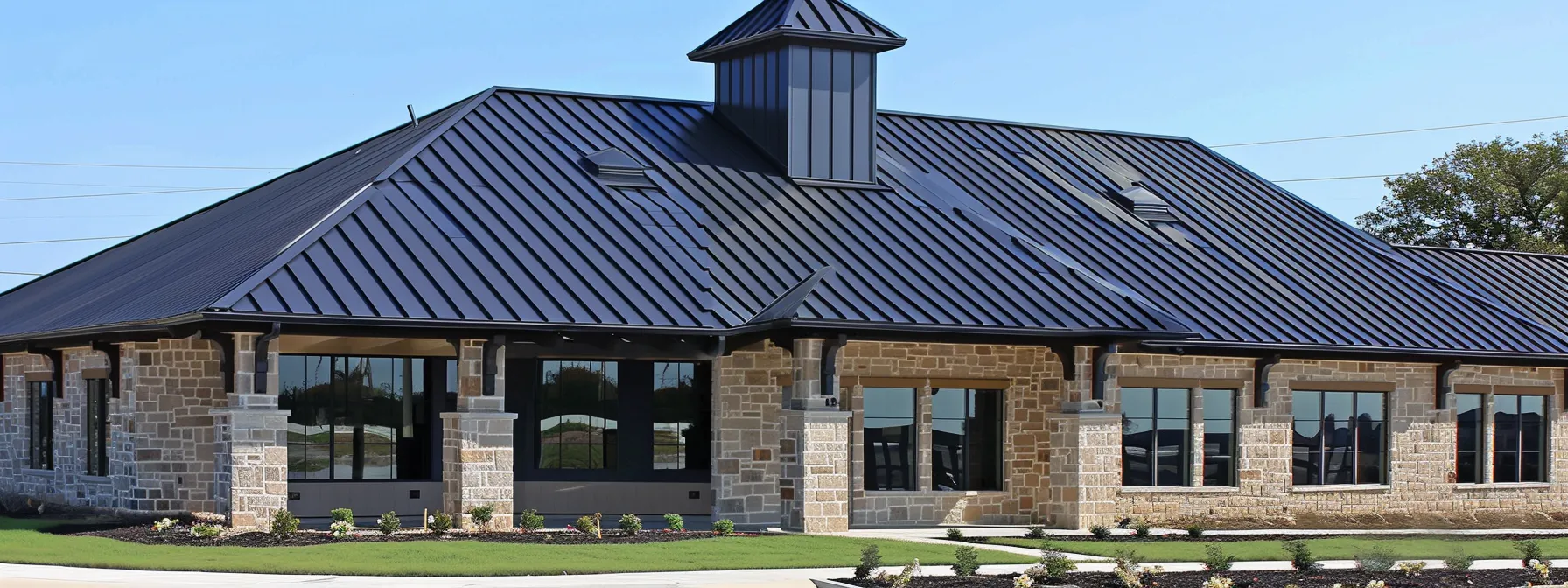 house built with metal roofing materials